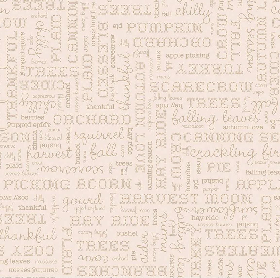 Autumn - Words Latte C14667-LATTE