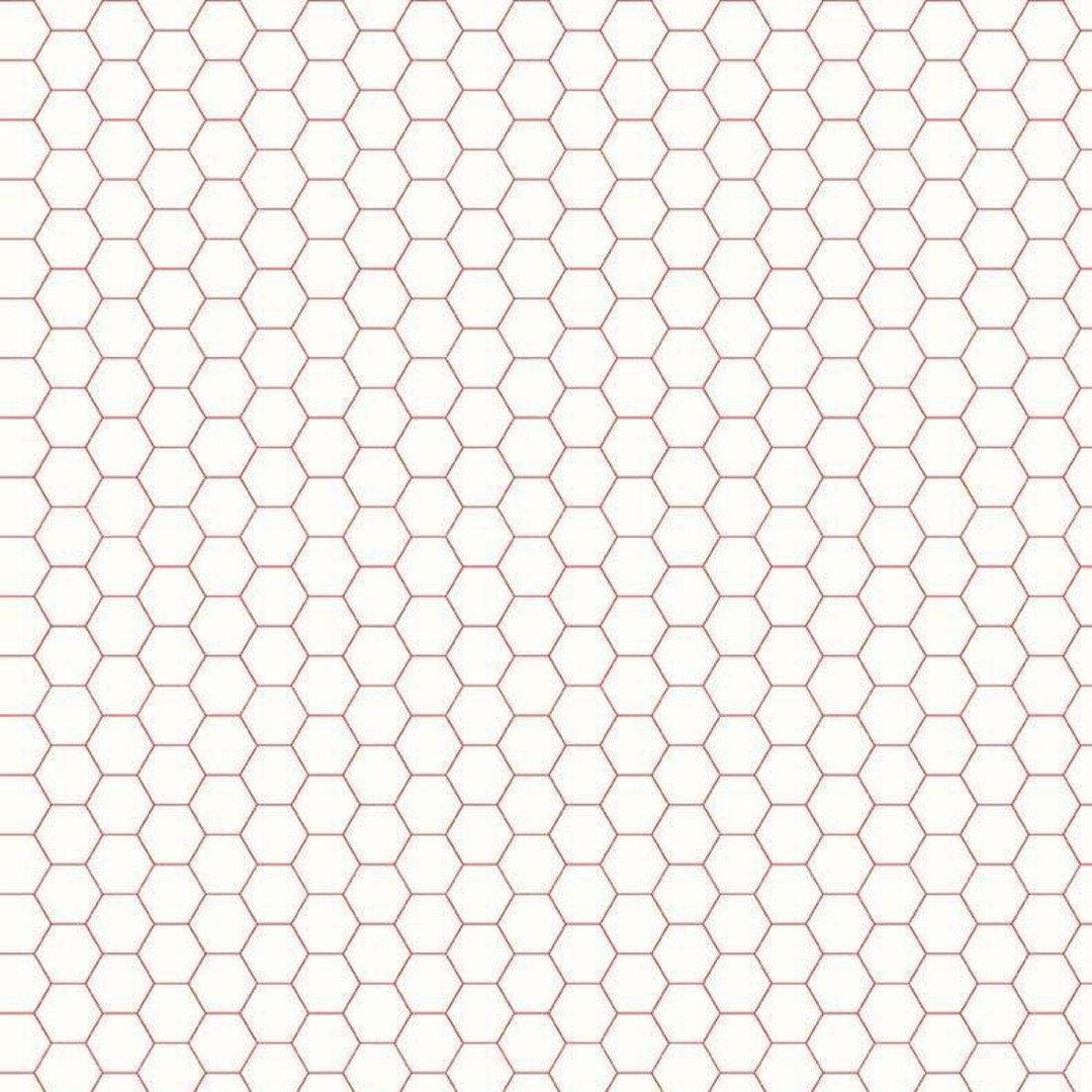 Bee Backgrounds - Honeycomb Red C6387-RED