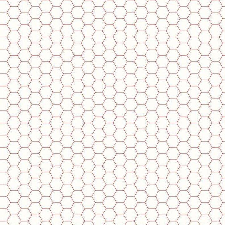 Bee Backgrounds - Honeycomb Red C6387-RED