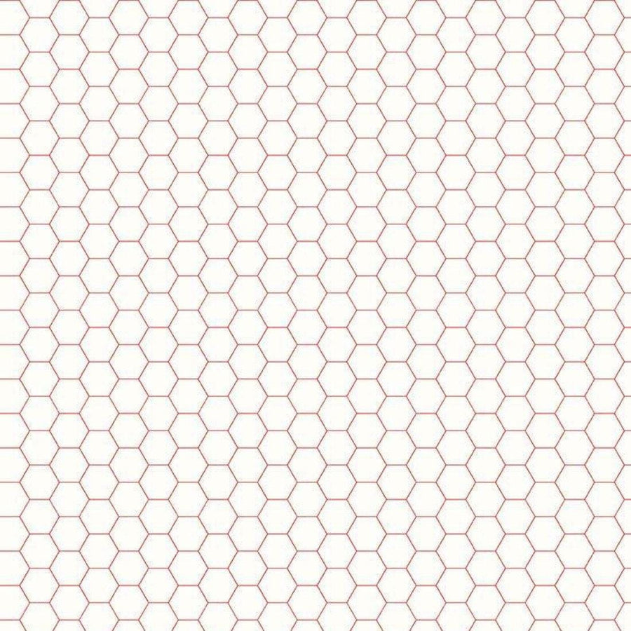 Bee Backgrounds - Honeycomb Red C6387-RED