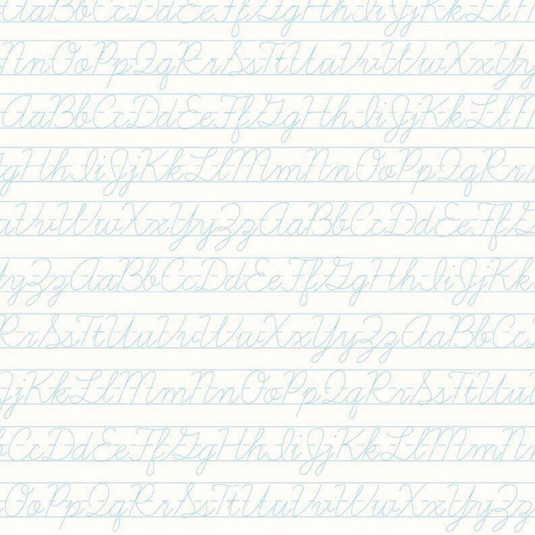 Bee Backgrounds - Penmanship Aqua C6388-AQUA