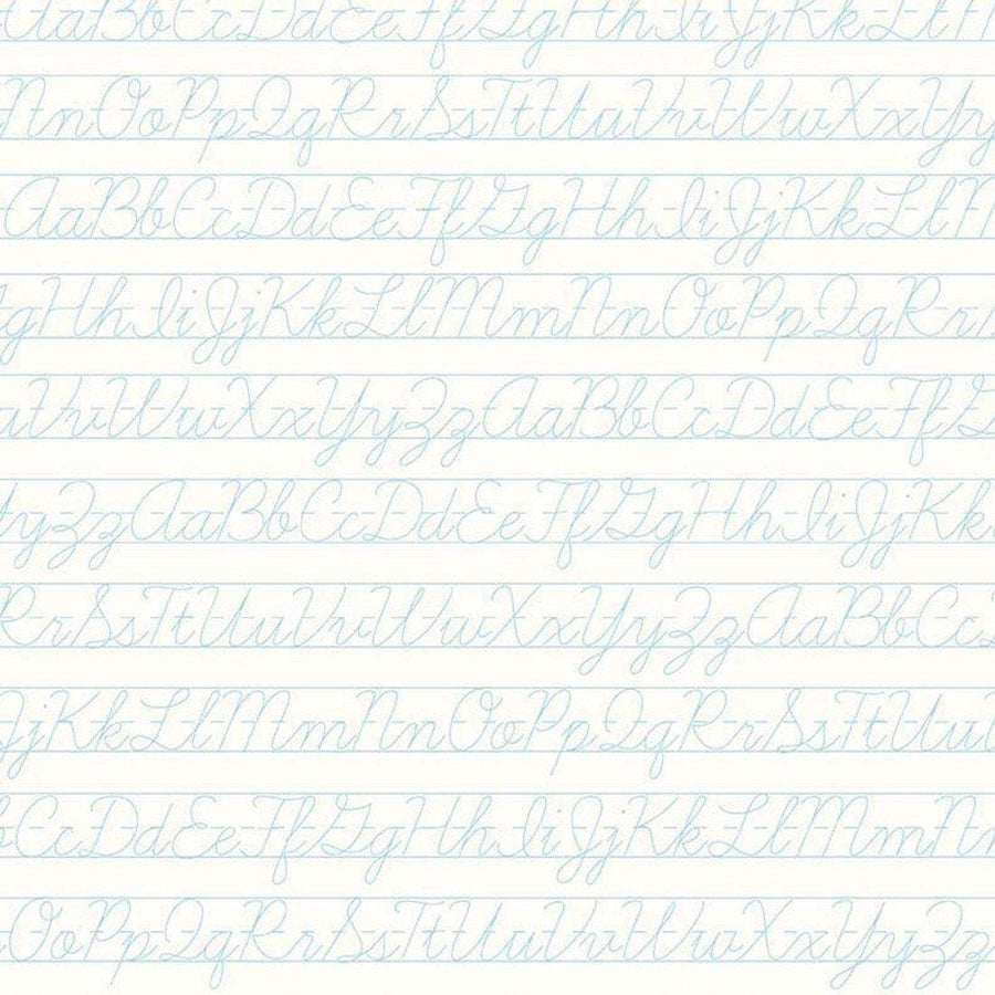 Bee Backgrounds - Penmanship Aqua C6388-AQUA