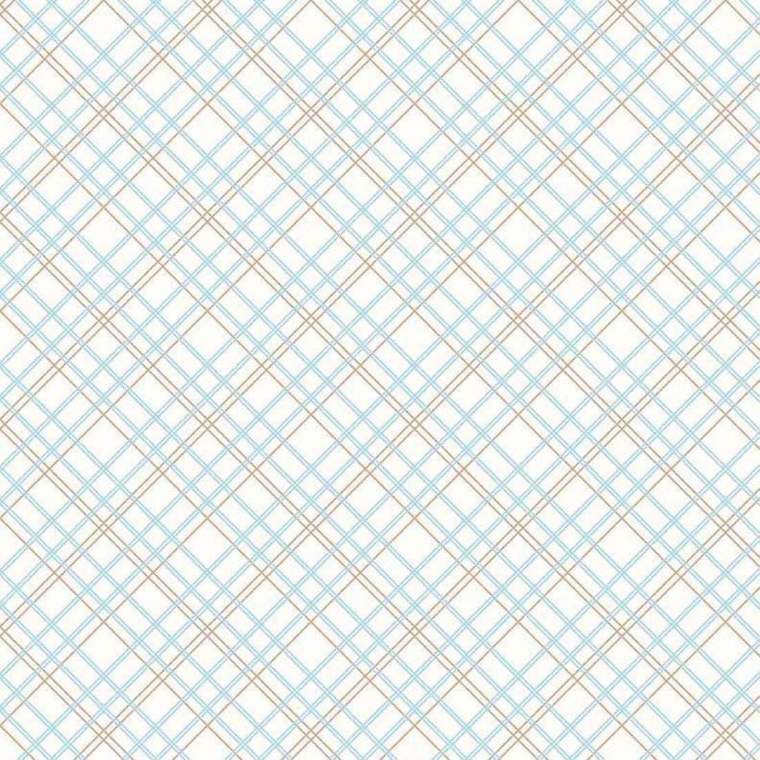 Bee Backings & Borders - Plaid Aqua RBWB6422-AQUA