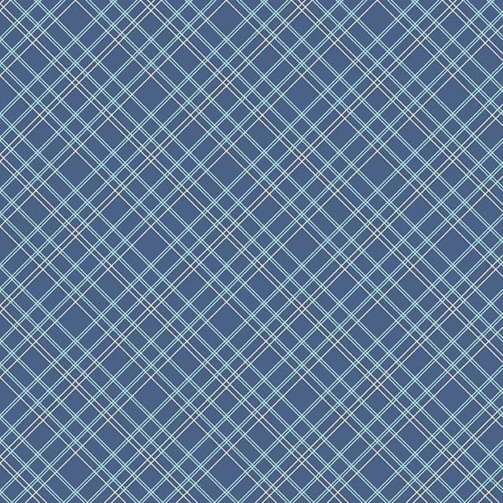 Bee Backings & Borders - Plaid Blue WB6422-BLUE
