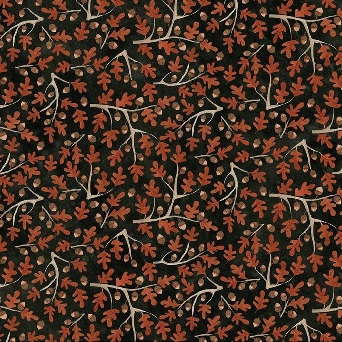 Bittersweet Farm - Oaks and Acorns Midnight C14853-MIDNIGHT