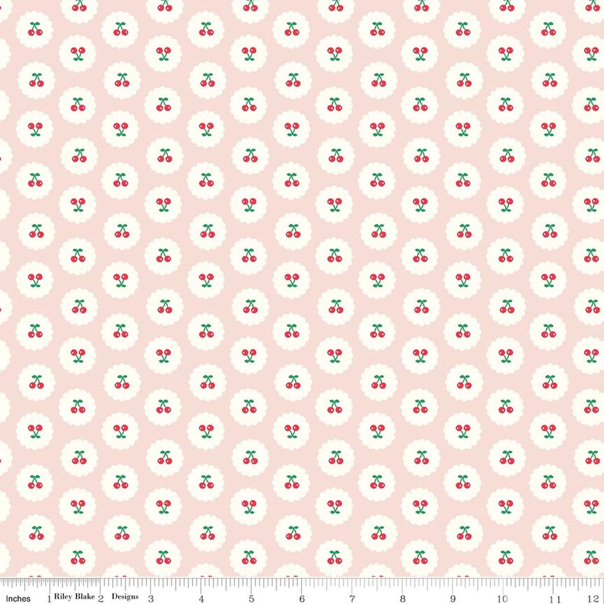 Cherries Blush - Cotton Nook C17973-BLUSH