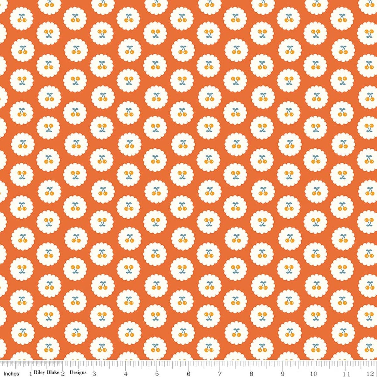 Cherries Orange - Cotton Nook C17973-ORANGE
