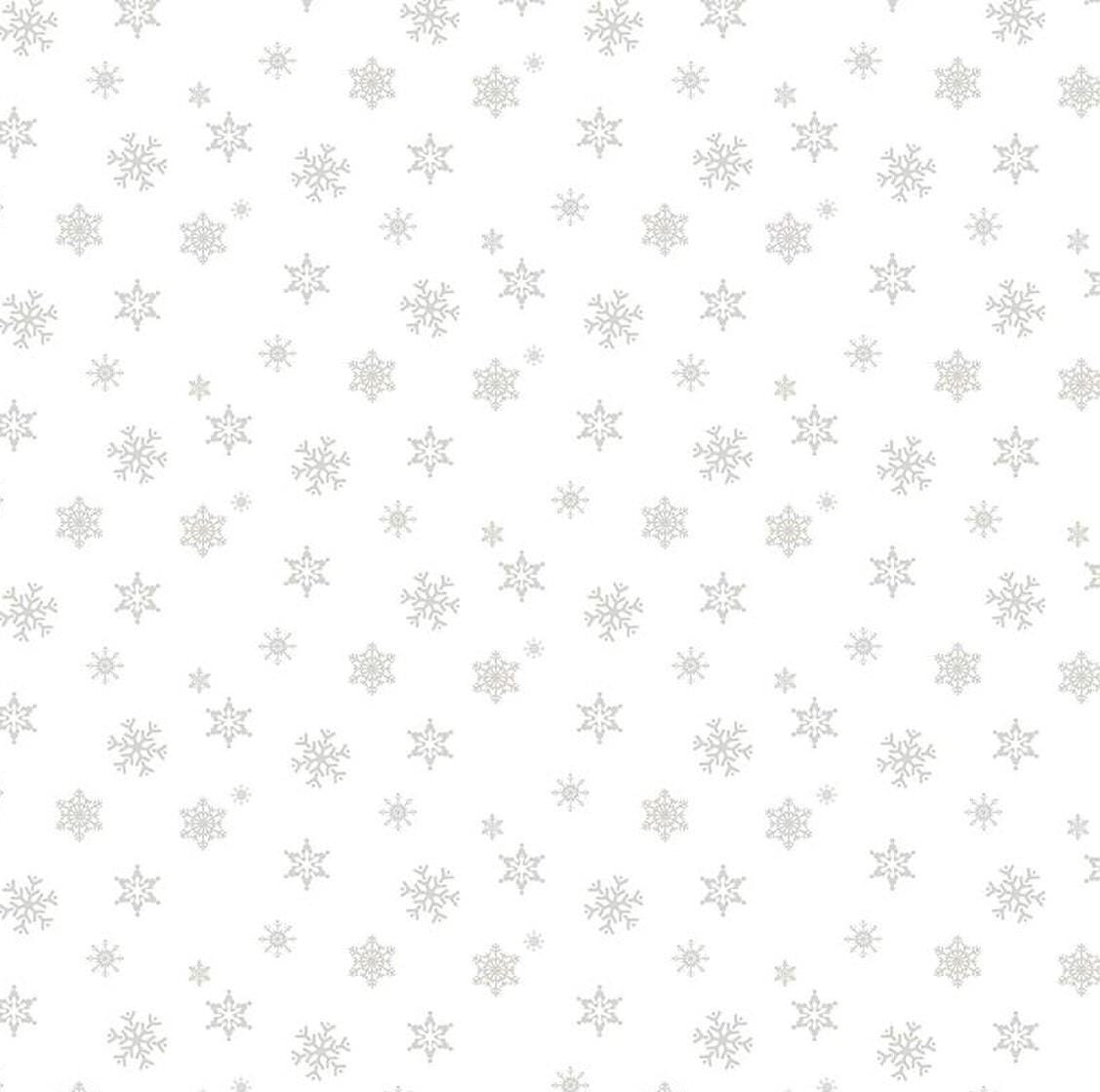 Christmas Wishes - Snowflakes White-on-White C15048-WHITE