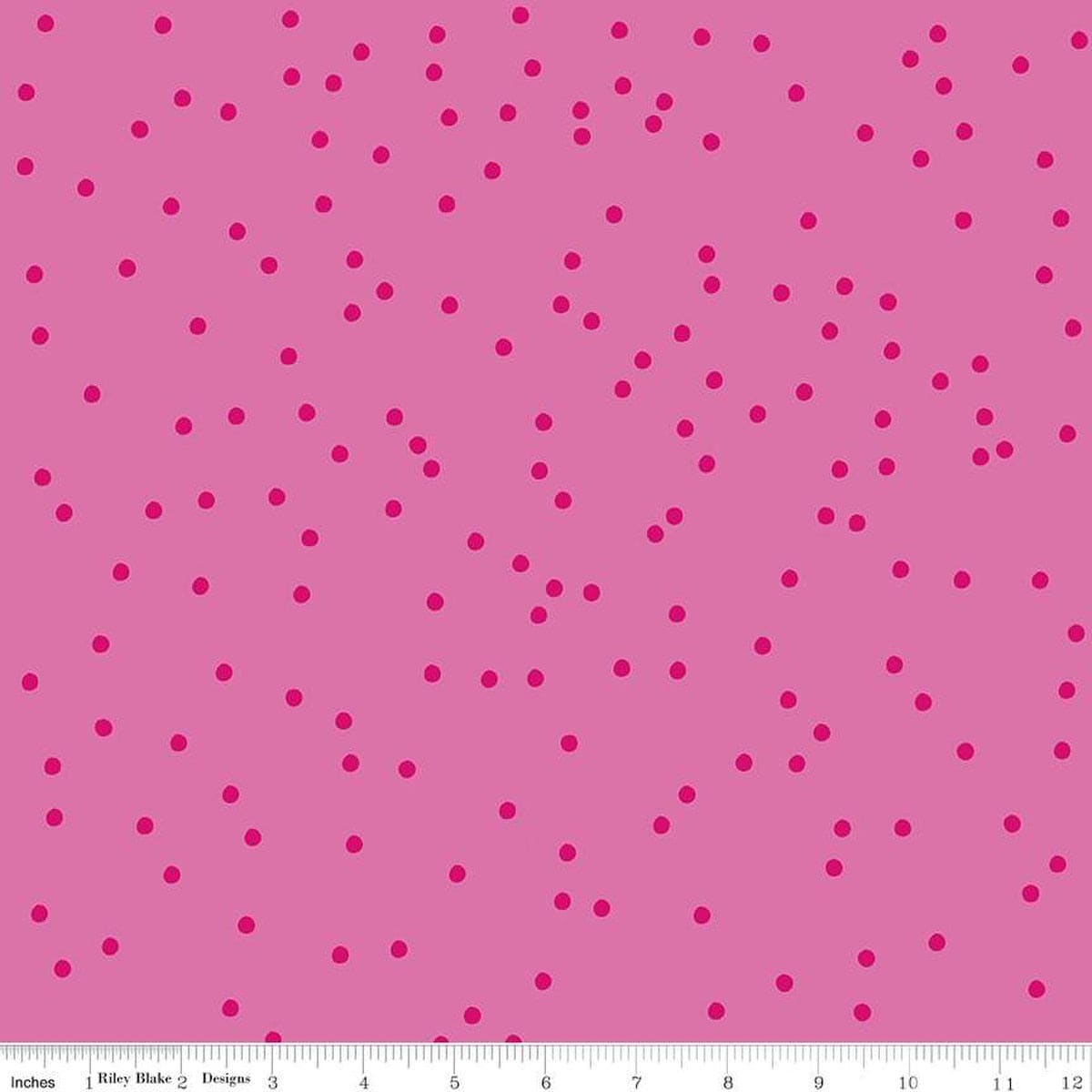 Confetti Cotton Fabric - Bubblegum (Riley Blake) C120-BUBBLEGUM