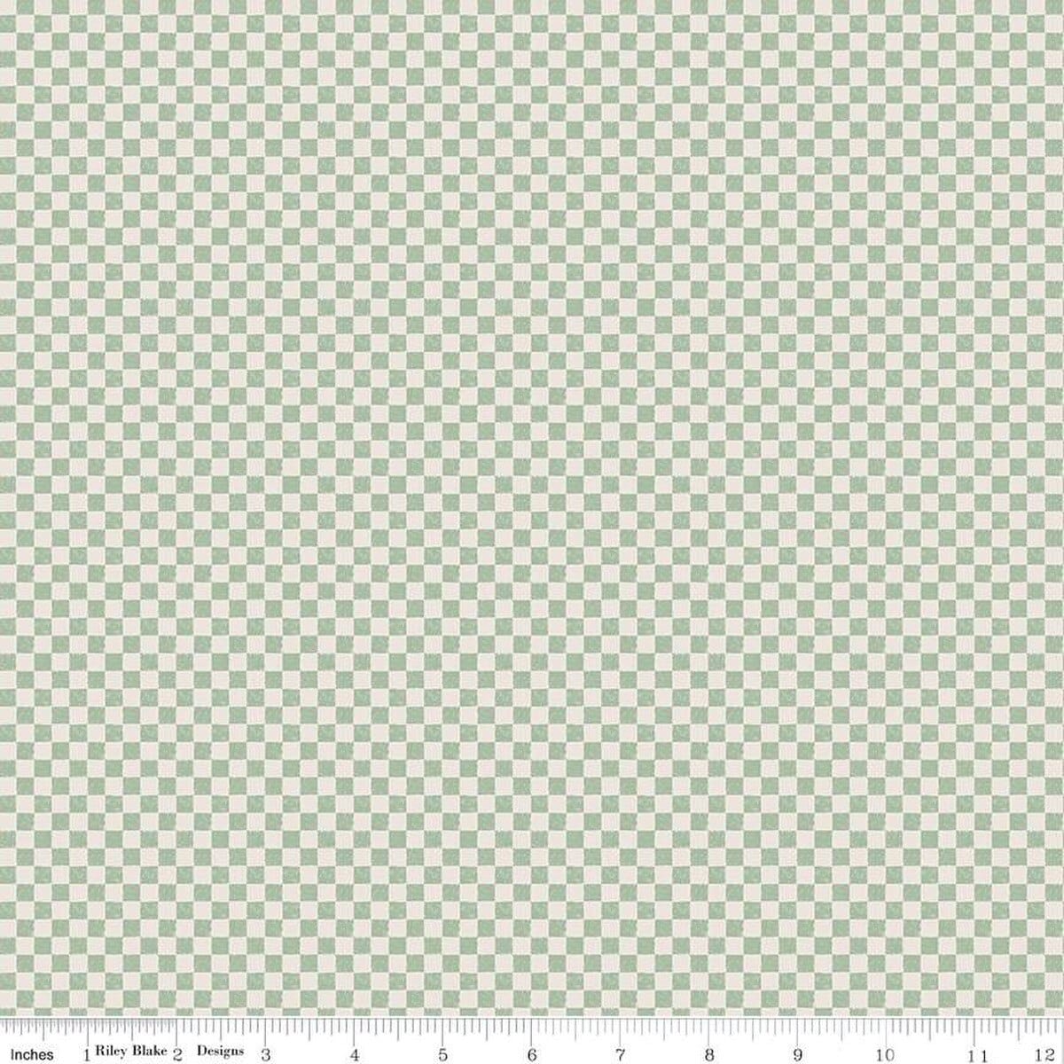 1/4" Check On Ivory Sage - Check Please! C825-SAGE