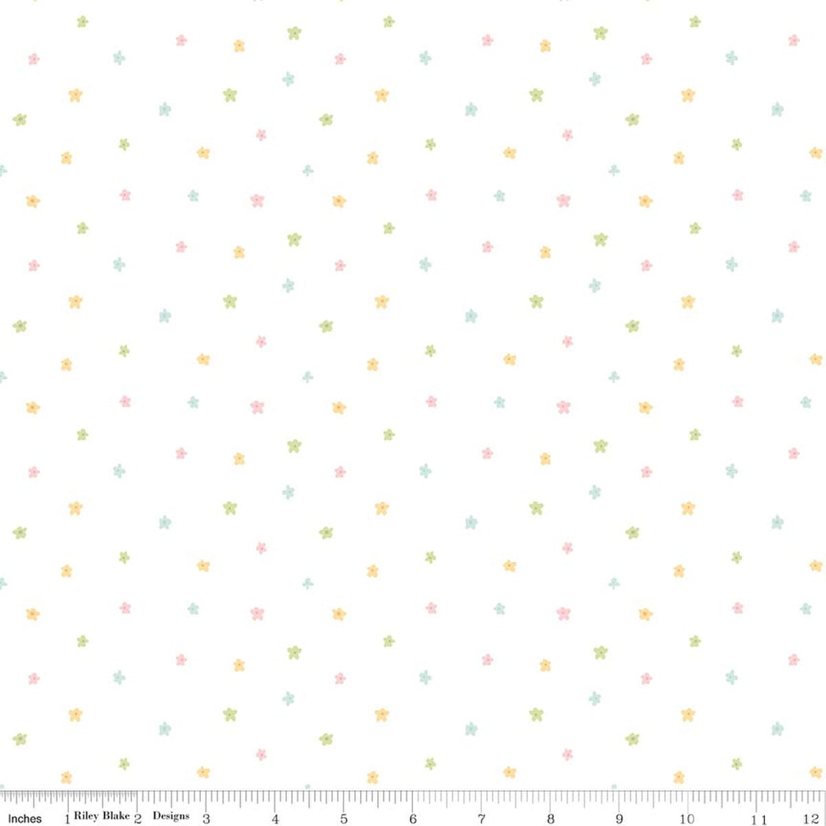 Ditsy White - Little Posies C18326-White