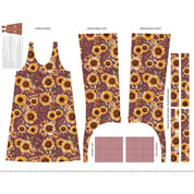 Home Dec Sunflower Pinafore Panel Wine - Harvest on the Prairie HD18292-WINE