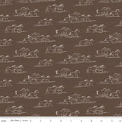 Horse Toile Brown - The Homestead C18232-BROWN