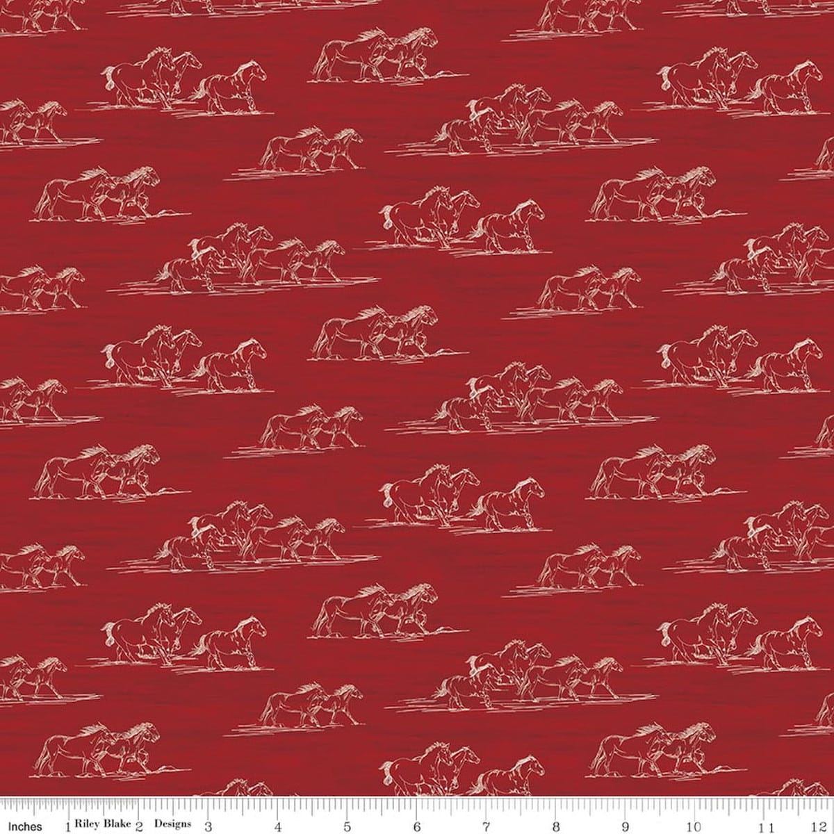 Horse Toile Red - The Homestead C18232-RED
