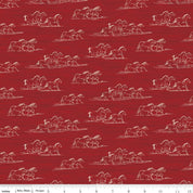 Horse Toile Red - The Homestead C18232-RED