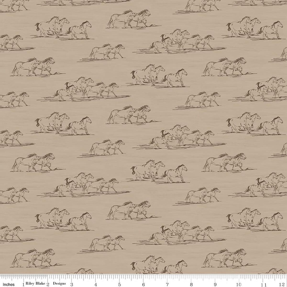 Horse Toile Tan - The Homestead C18232-TAN