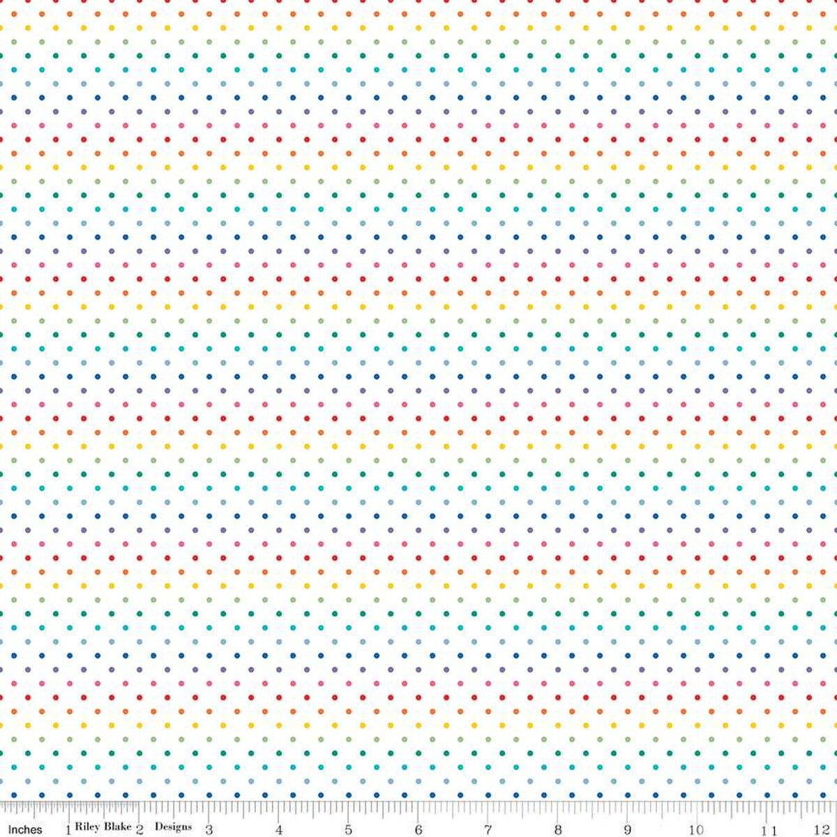 White Rainbow - Swiss Dot C660-RAINBOW