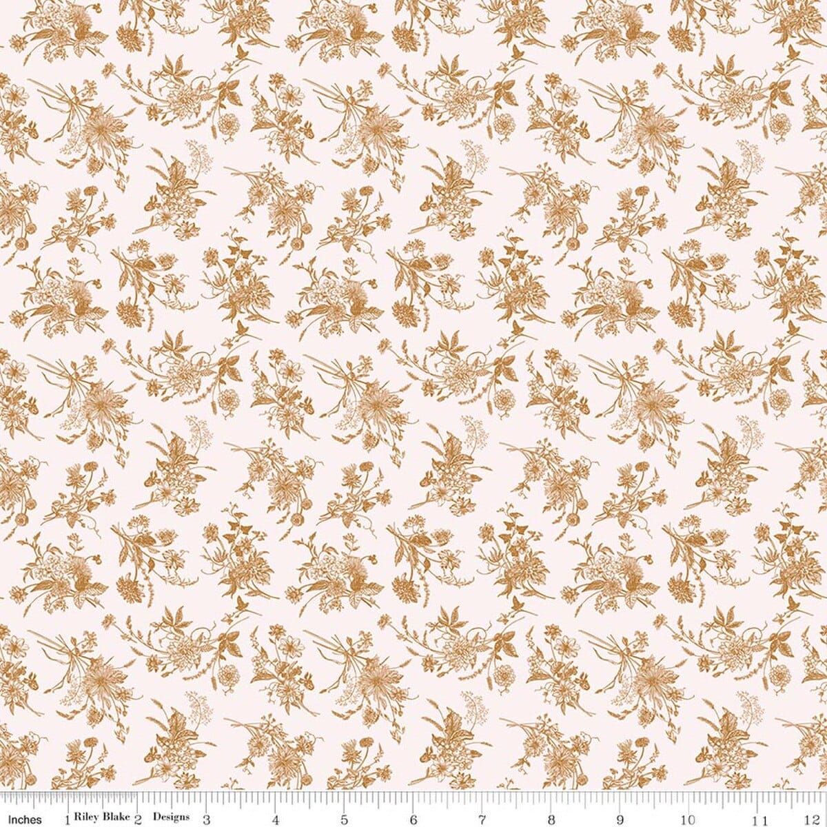 Wildflowers Brown - Harvest on the Prairie C18285-BROWN