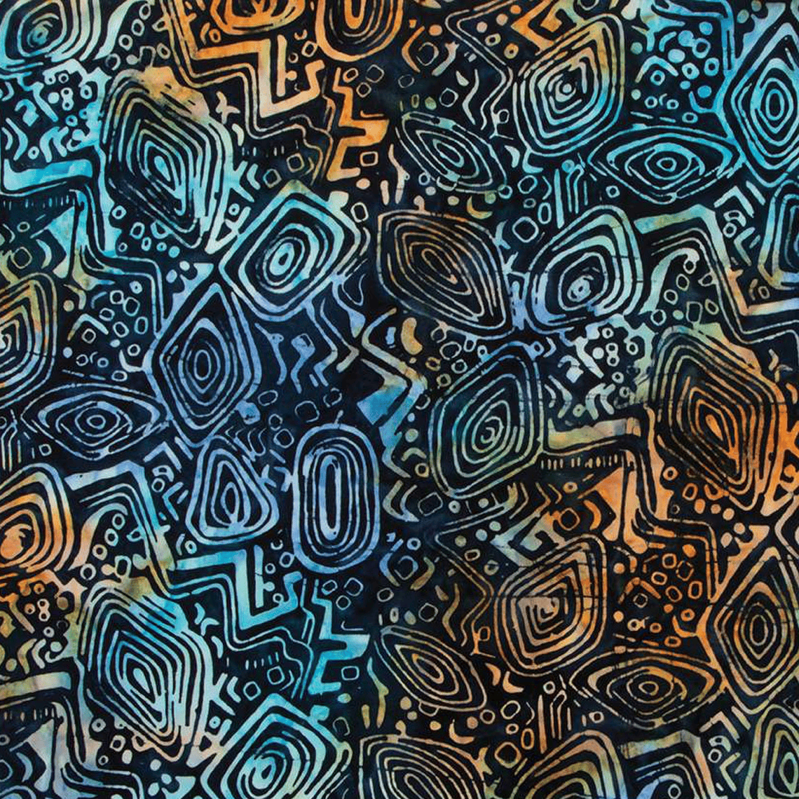 Expressions Batiks Bayou Blues - Round Midnight BTHH1243