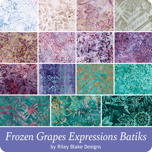 Expressions Batiks Frozen Grapes - 10" Stacker 42pcs 10-23026-42