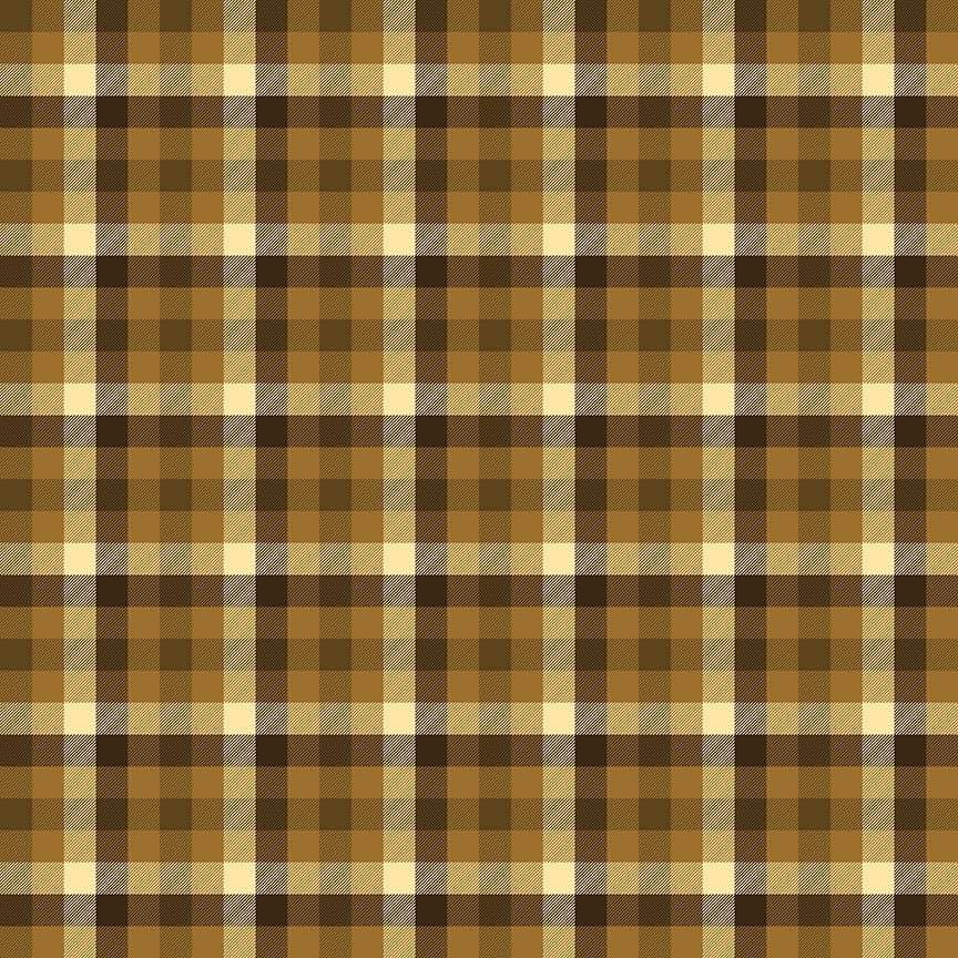 Fall's In Town - Checked Brown C13516-BROWN