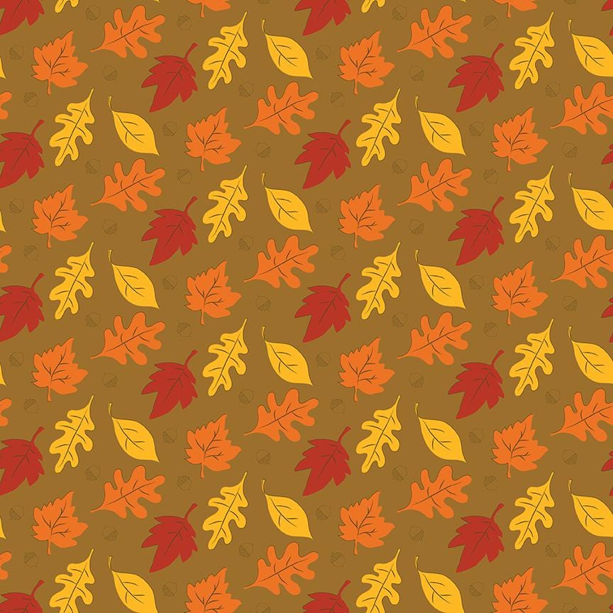 Fall's In Town - Leaves Tan C13511-TAN