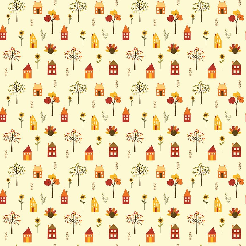 Fall's In Town - Village Cream C13512-CREAM