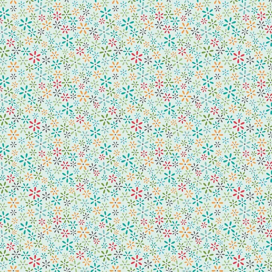 Farm Girl Vintage - Tiny Floral Bleached Denim RBC7878-BLDENIM