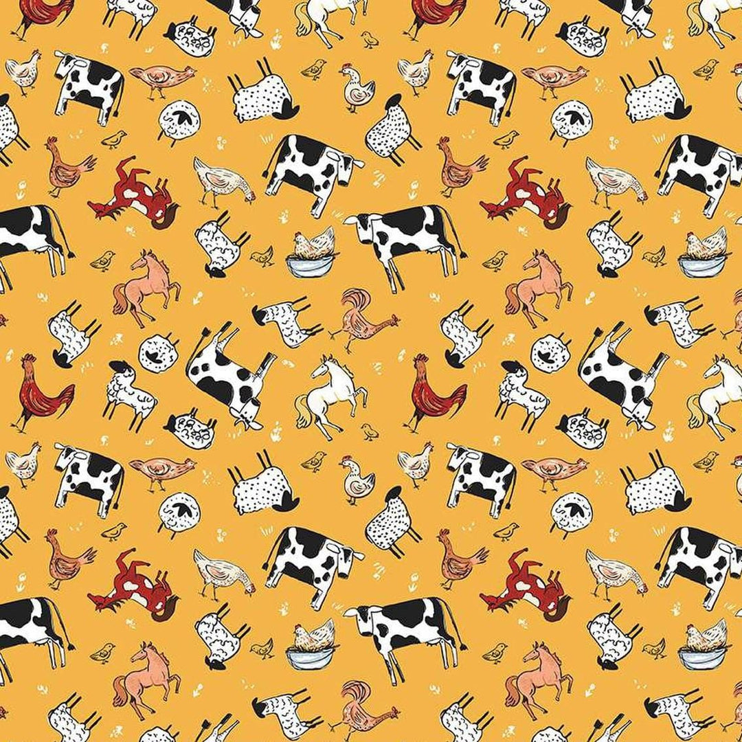 Farm Livin'  - Animal Toss Yellow C15181-YELLOW