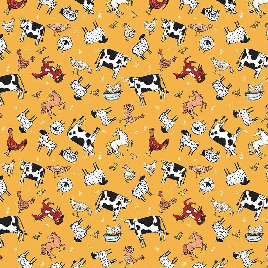 Farm Livin'  - Animal Toss Yellow C15181-YELLOW