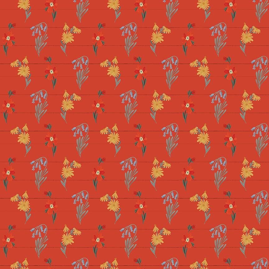 Farmhouse Summer - Summer Wildflowers Red C13631-RED