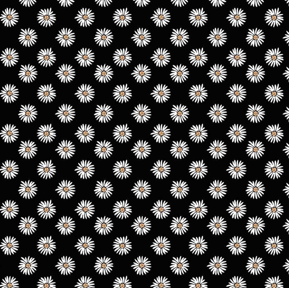 Flora No. 6 - Daisies Black c14461-black