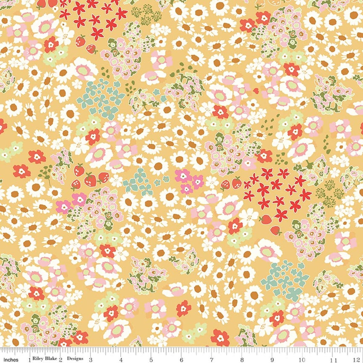 Flowerbed Yellow - Cotton Nook C17971-YELLOW