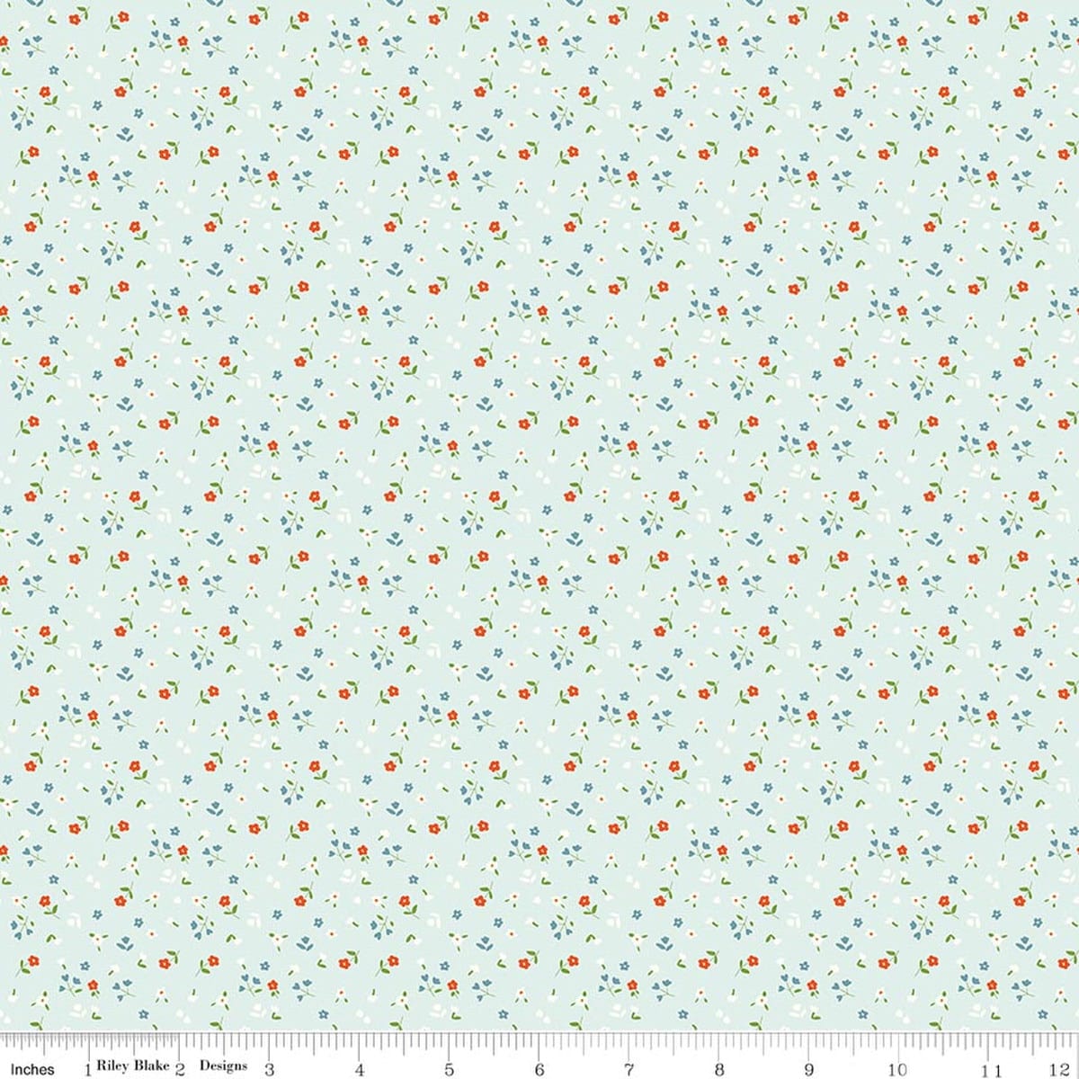 Flowers Bleached Denim - Cotton Nook C17975-BLEACHEDDENIM