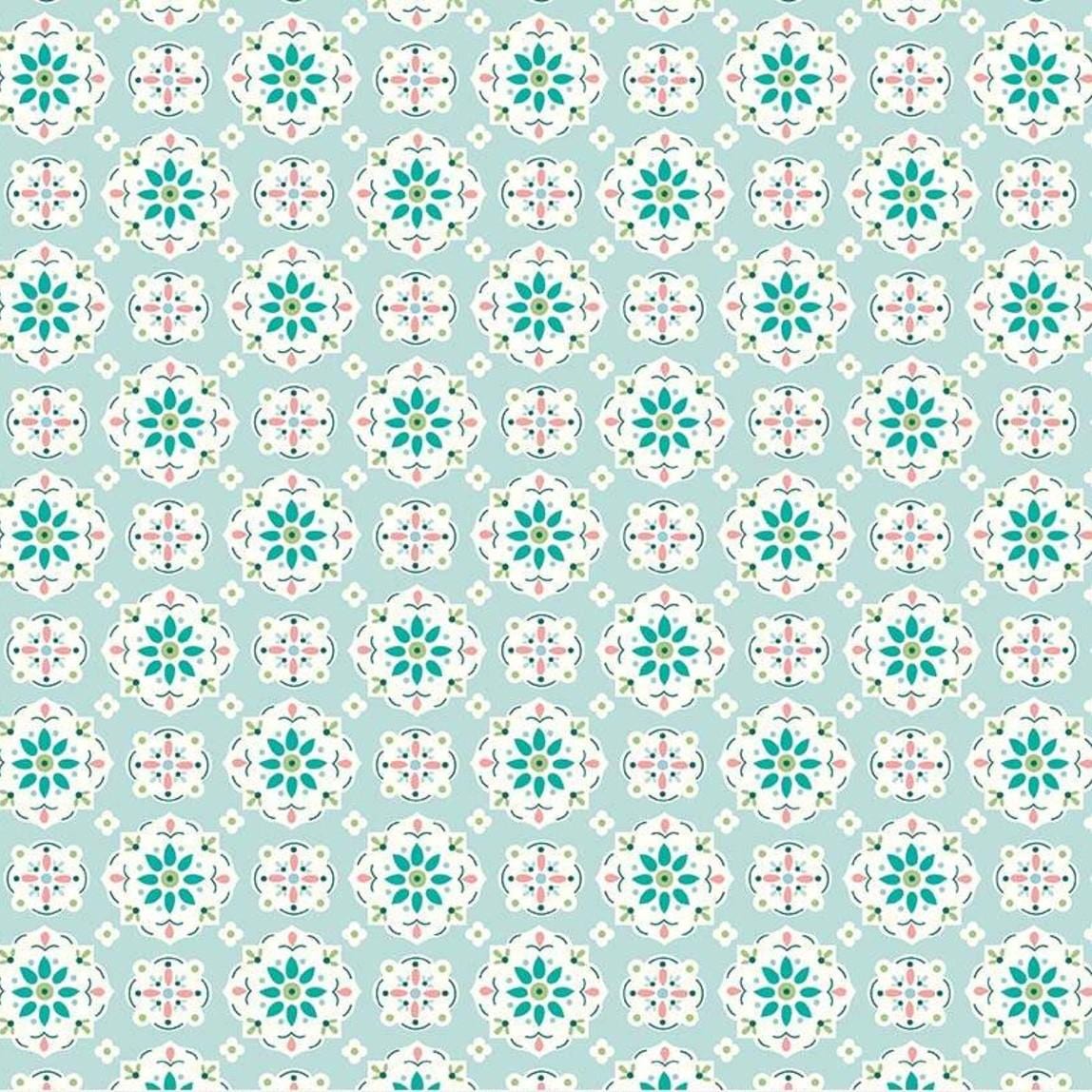 Granny Chic -  Wallpaper Blue c8517-blue
