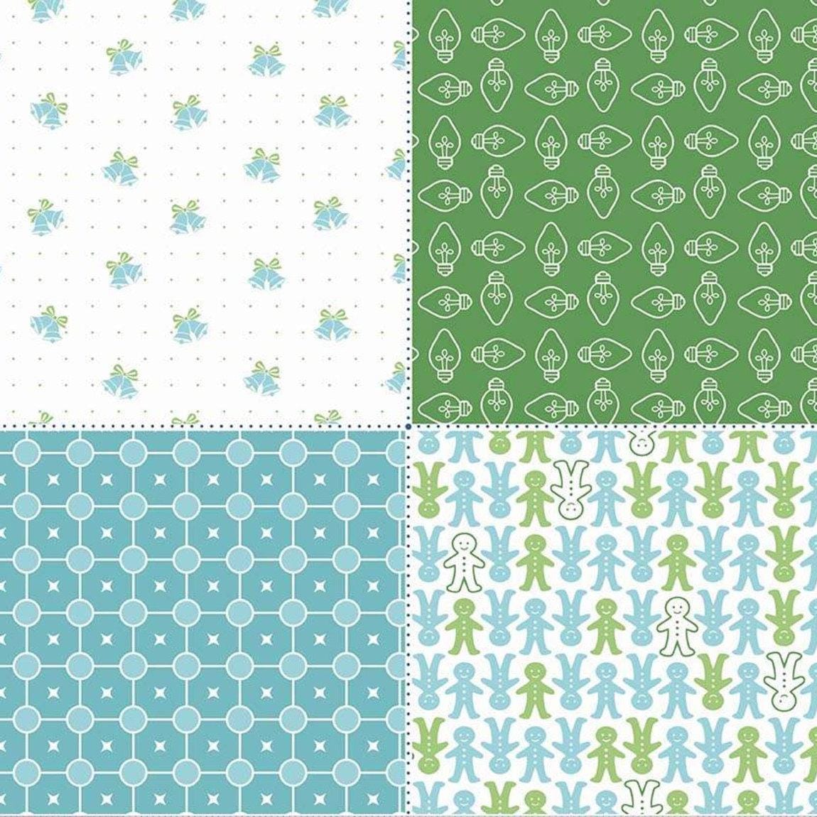 Green Cozy Fat Quarter Panel RBFQP7974-GREEN