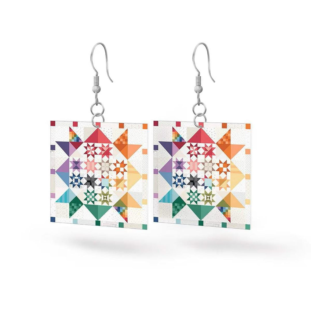 Hometown Leatherworks - Square Earrings Shine Together STLR-37629