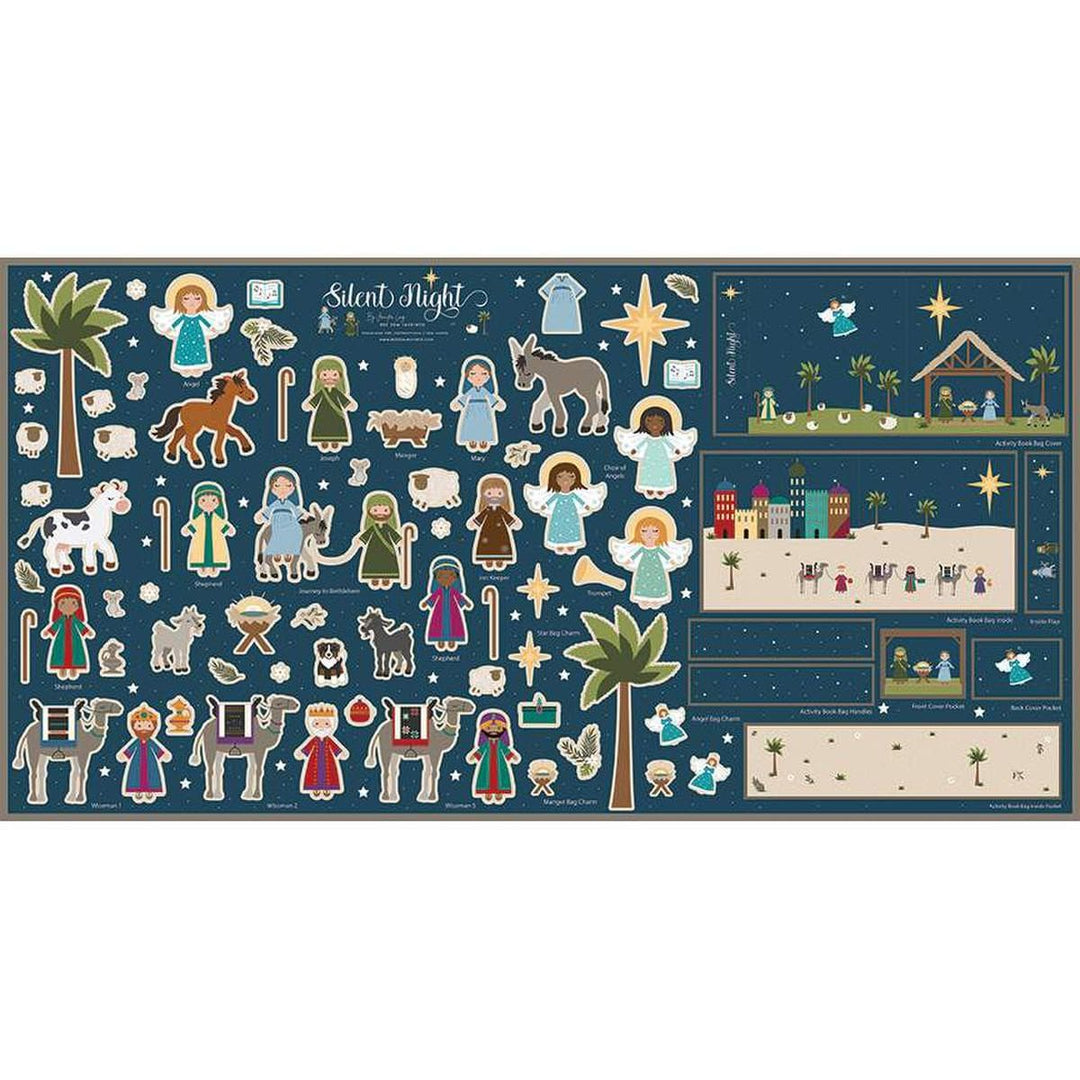 Jennifer Long - Silent Night Nativity Felt Panel FT13576-PANEL