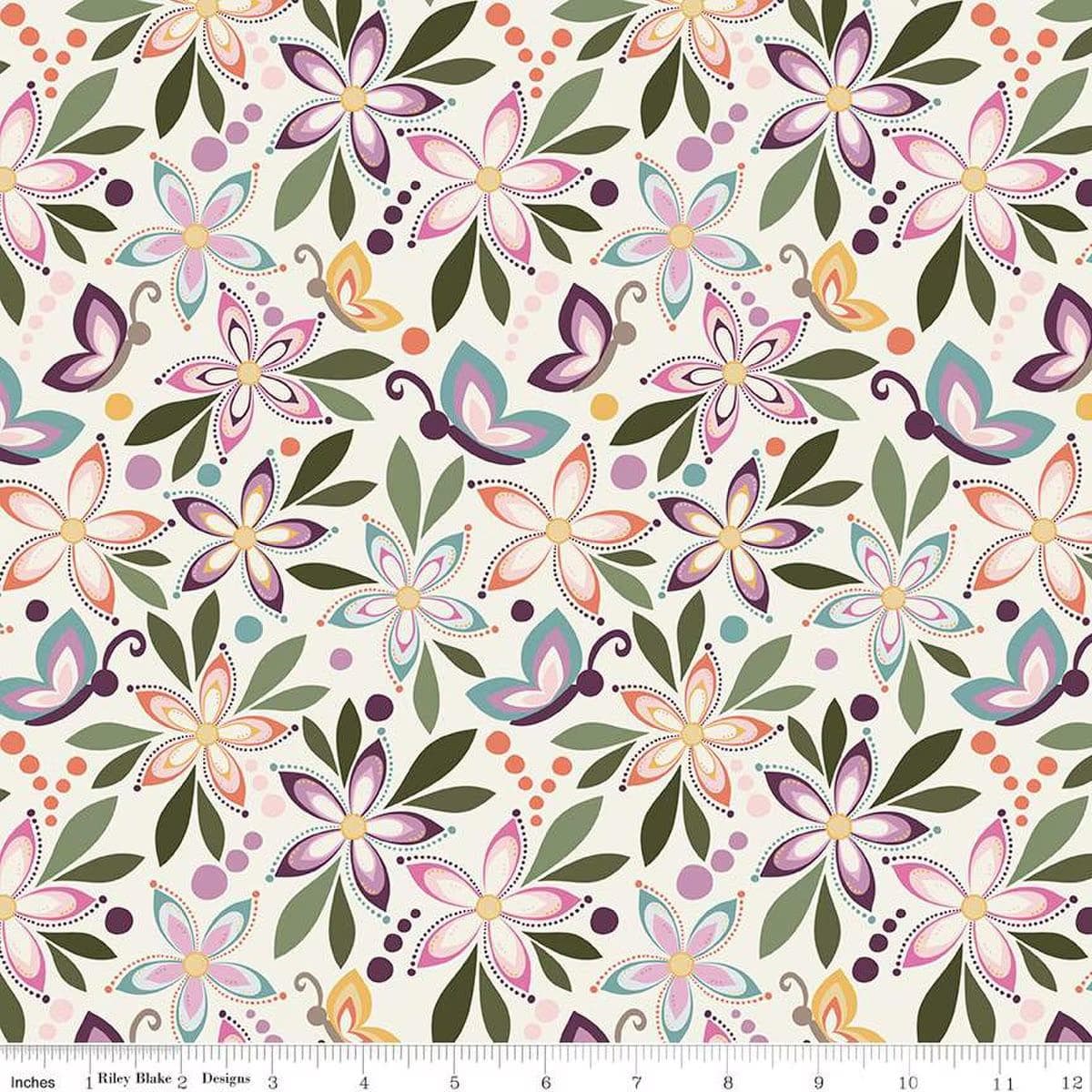 Juju's Petals - Main Cream C16610-CREAM