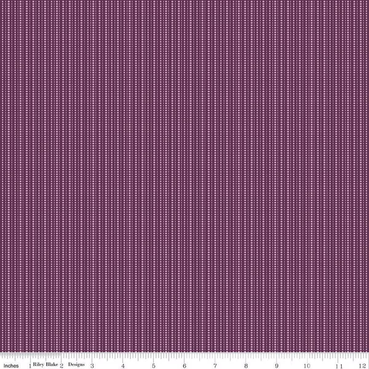 Juju's Petals - Stripes Purple C16615-PURPLE