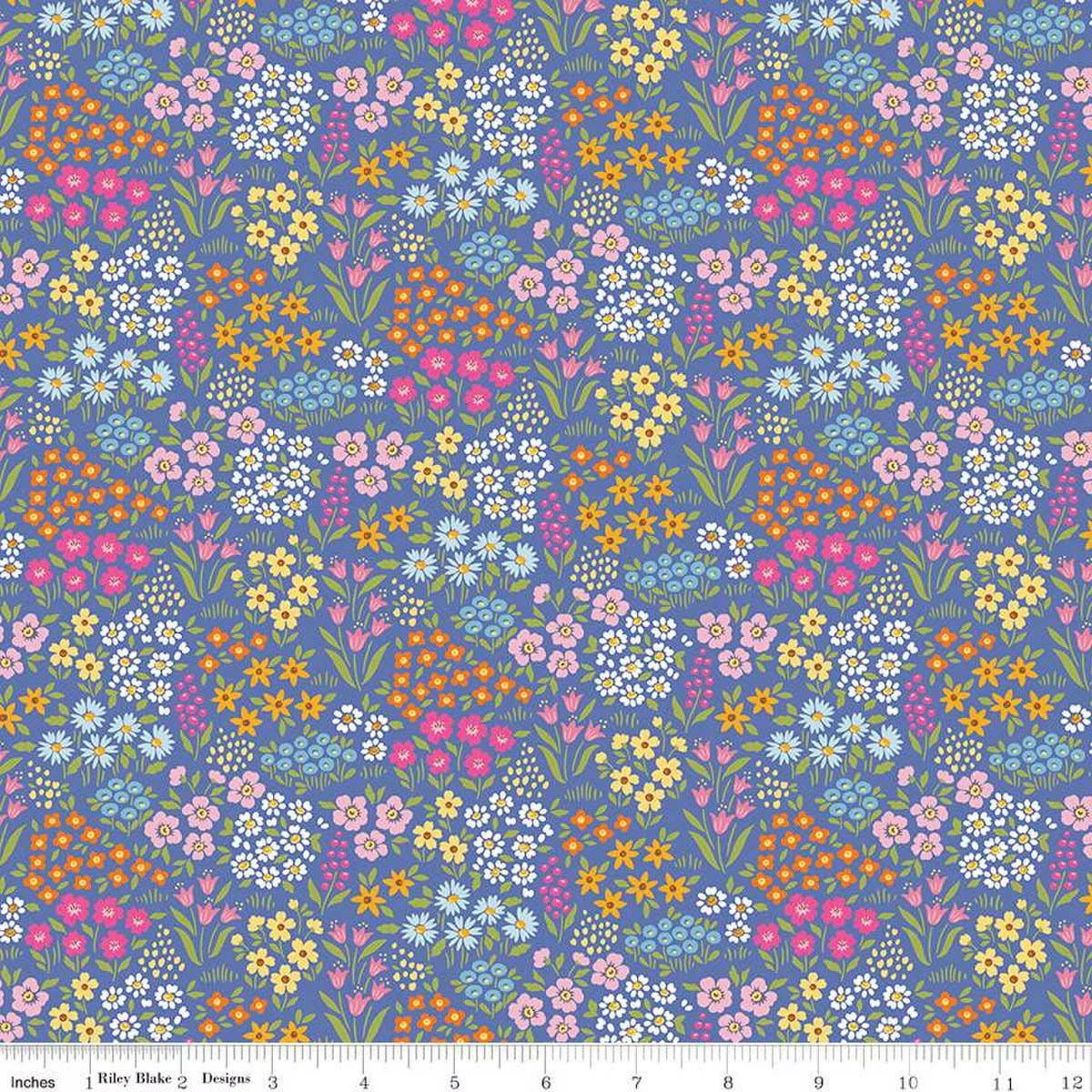 Little Darlin - Floral Fields Periwinkle – Stitchin Heaven
