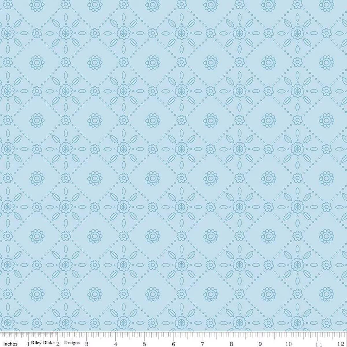 Little Darlin - Folk Tile Blue C16973-BLUE
