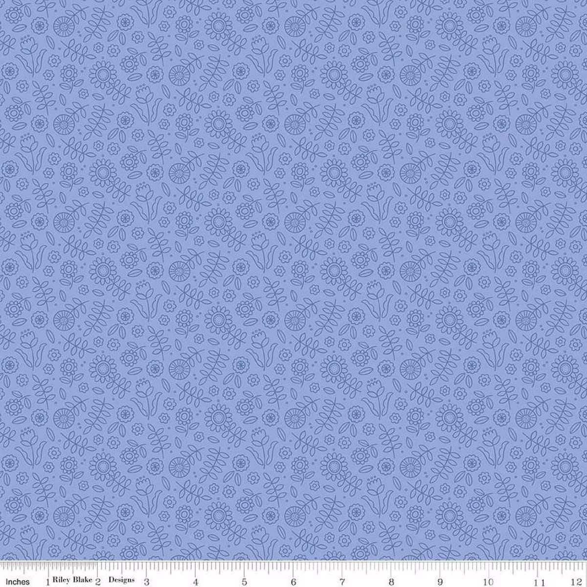 Little Darlin - Tonal Floral Periwinkle C16972-PERIWINKLE