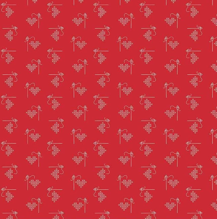 Lori Holt Bee Basics - Heart Red RBC6401-RED