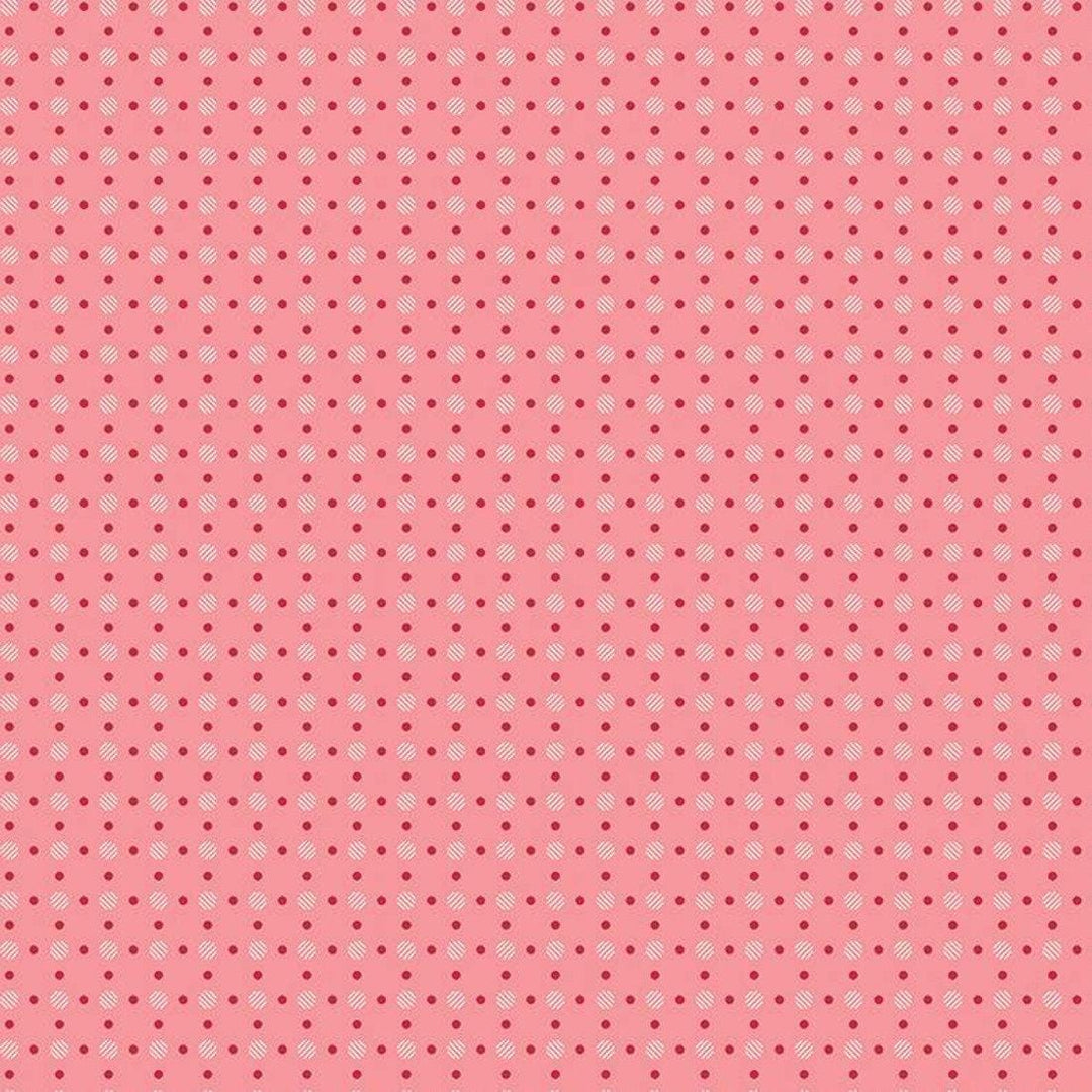 Lori Holt Bee Basics - Polka Dot Coral C6405-CORAL