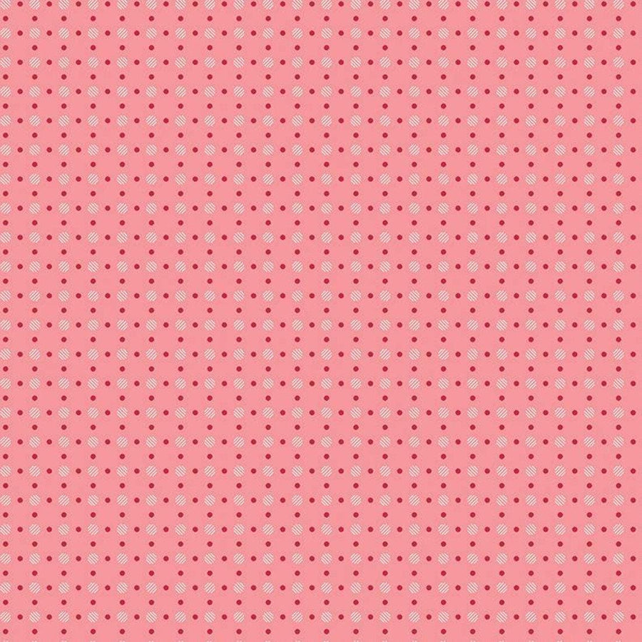 Lori Holt Bee Basics - Polka Dot Coral C6405-CORAL