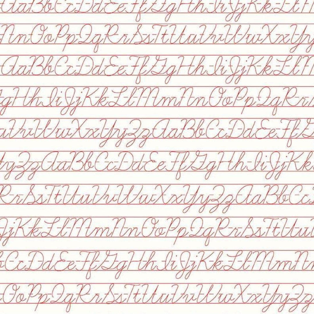 Lori Holt's Bee Backgrounds - Penmanship Red C6388-RED