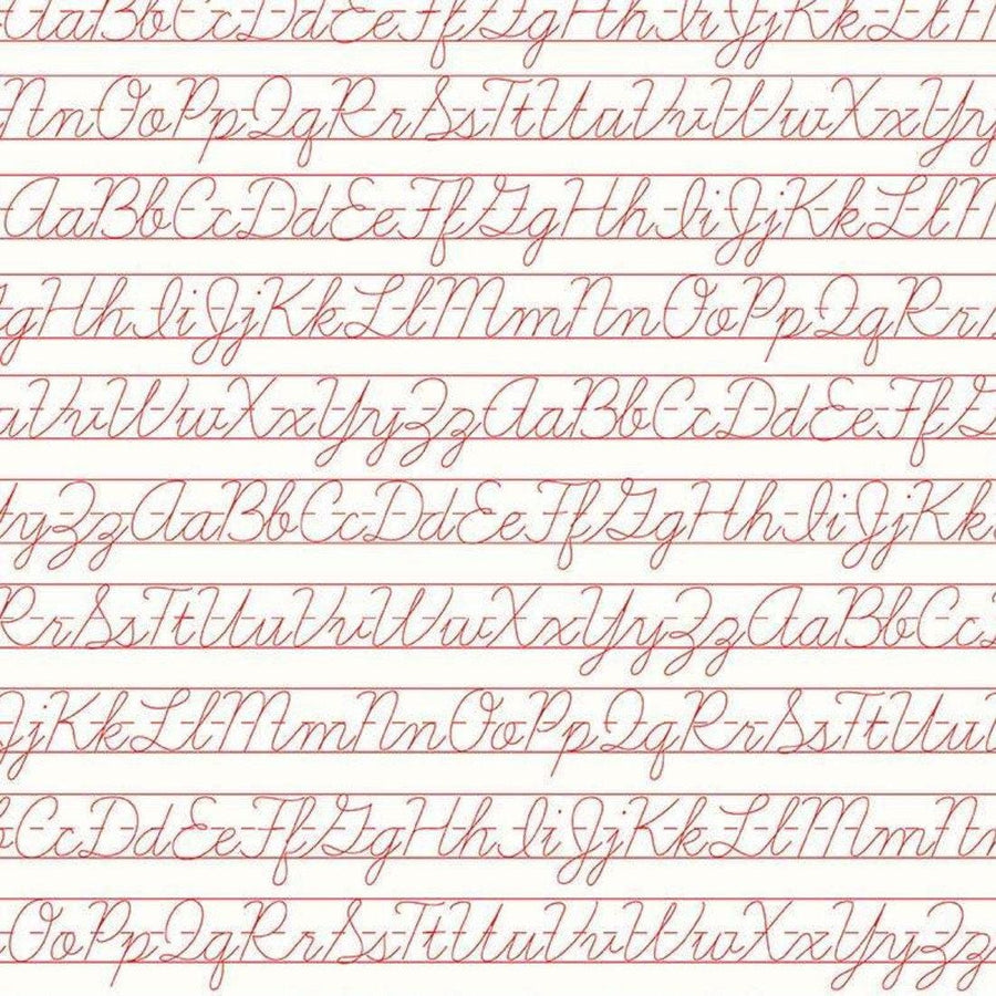 Lori Holt's Bee Backgrounds - Penmanship Red C6388-RED