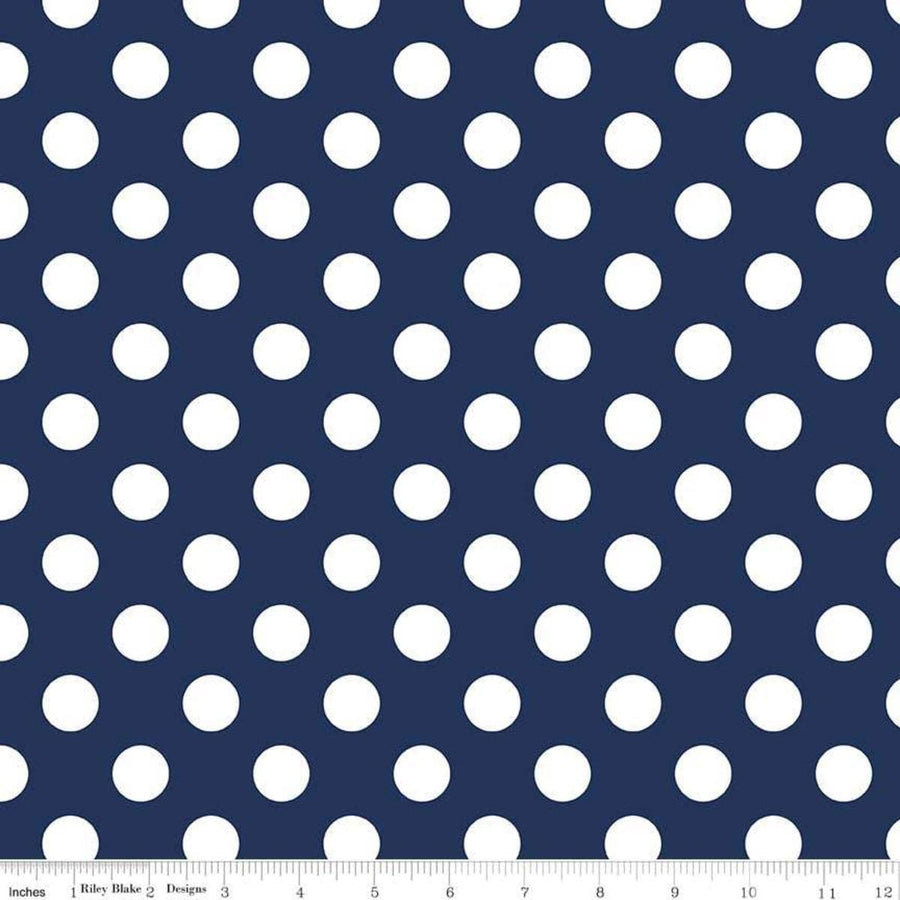 Medium Dot - Polka Dots Navy C360-21-NAVY