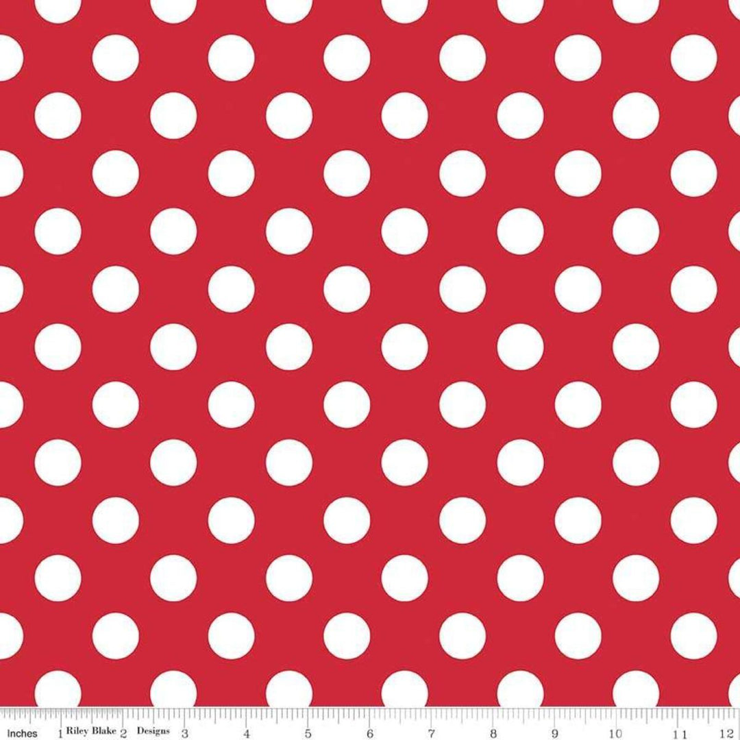 Medium Dot - Polka Dots Red C360-80-RED